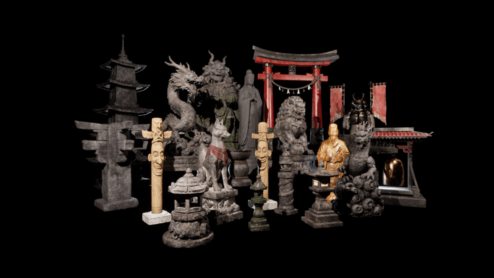 East Asian Statue Pack by Tenjisoft Studio